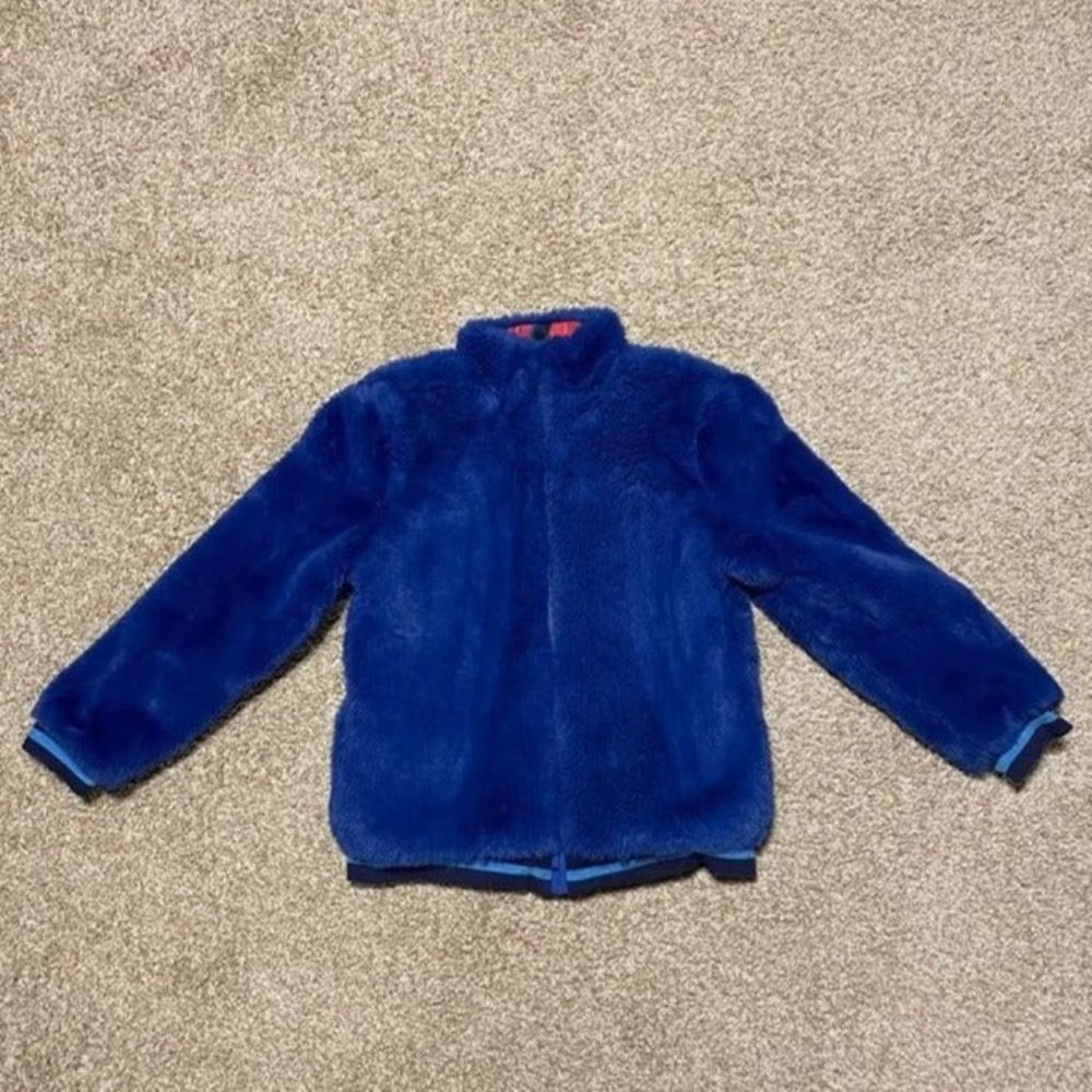 Matilda Jane Royal Blue Faux Fur Girls Coat Jacket Size 10